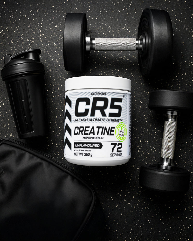 CR5 Creatine Monohydrate Powder 360g (72 Servings) – Unflavoured, Micronized, 99.8% HPLC-Tested Purity –