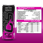 C5 Turbo Pre-Workout Drink – Grape Nova – 355 ml | 200 mg Caffeine - Ultramade