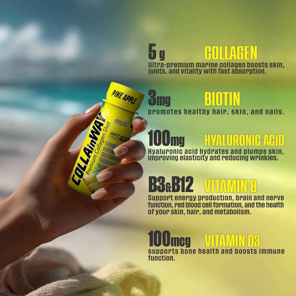 COLLAinWAY Premium Collagen Shot - Pina Colada – 5000mg