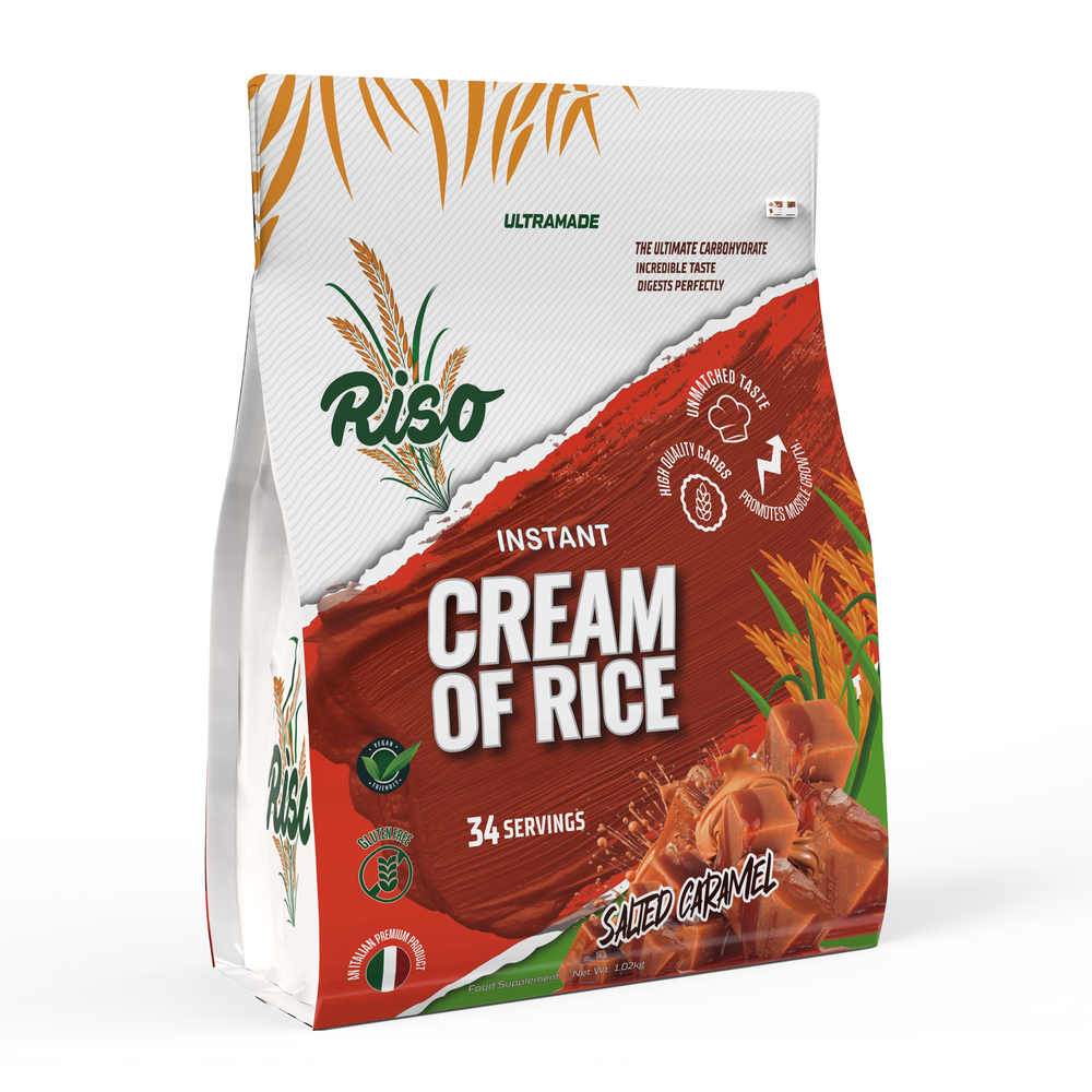 RISO Salted Caramel Instant Italian Cream of Rice, High Quality Carbohydrate Powder, Easy Digesting Muscle Growth Support, 1.02kg, 34 Servings