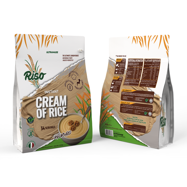 RISO Unflavoured Instant Cream of Rice, High Quality Carbohydrate Powder, Easy Digesting Muscle Growth Support, 1.02kg, 34 Servings