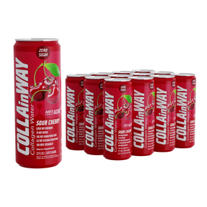 COLLAinWay Collagen Drink 5000mg - Zero Sugar,10mg Biotin - Pack of 12 -  Sour Cherry