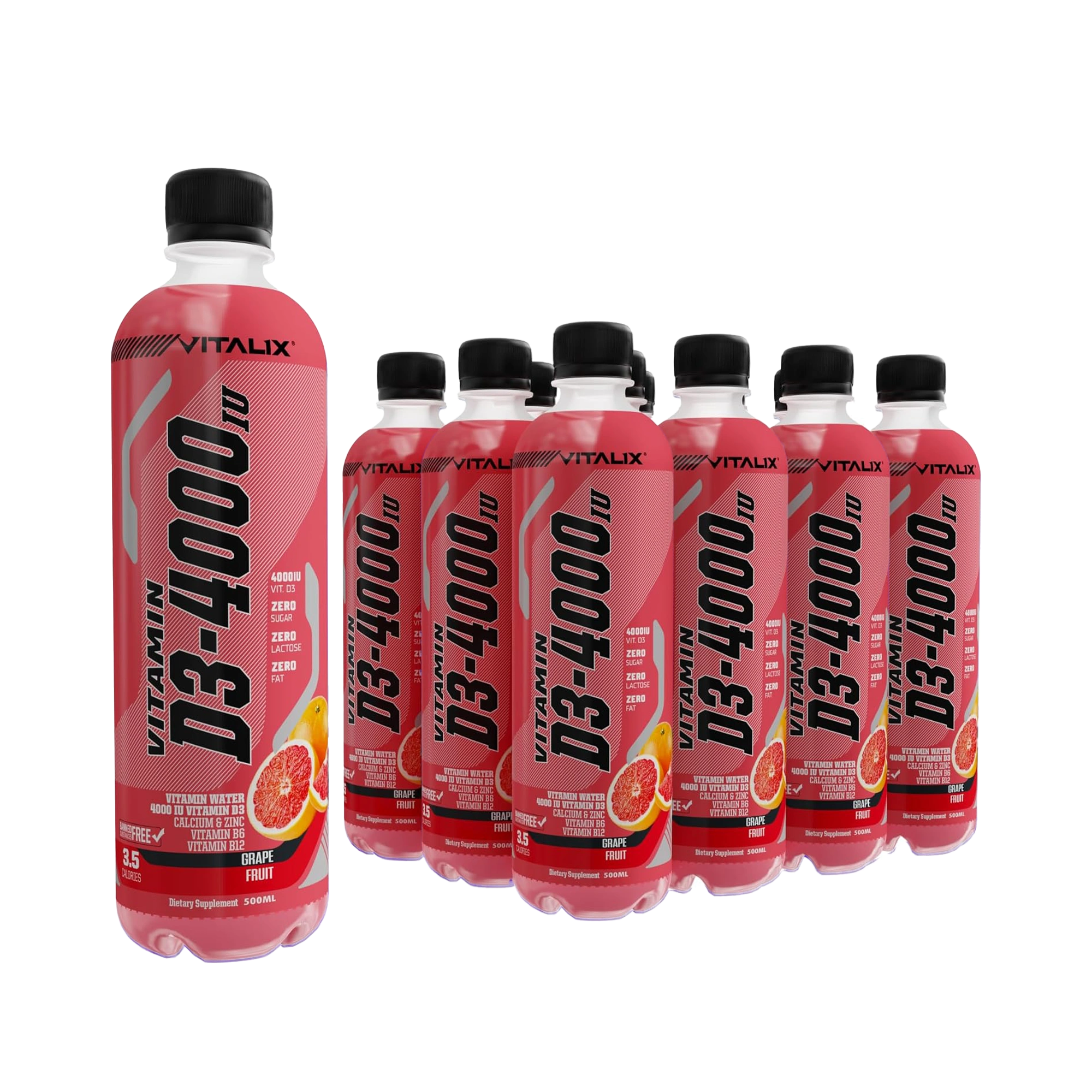 Vitamin D3-4000 Vitamin Water, Zero Sugar - Grapefruit - Ultramade