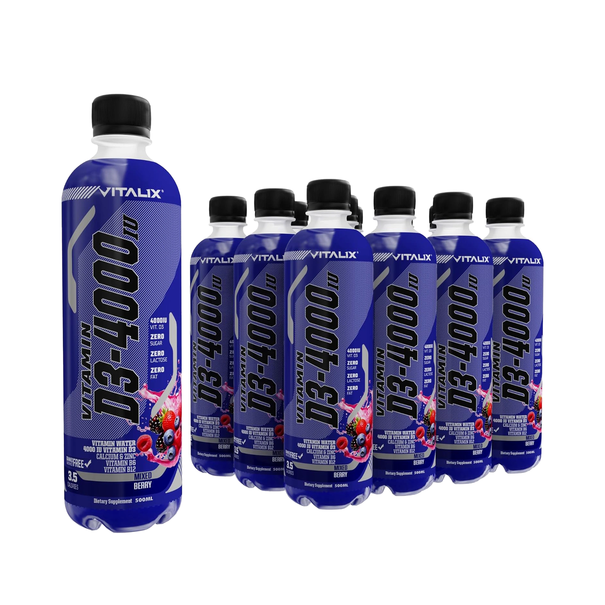 Vitamin D3-4000 Vitamin Water, Zero Sugar - Mixed Berry - Ultramade