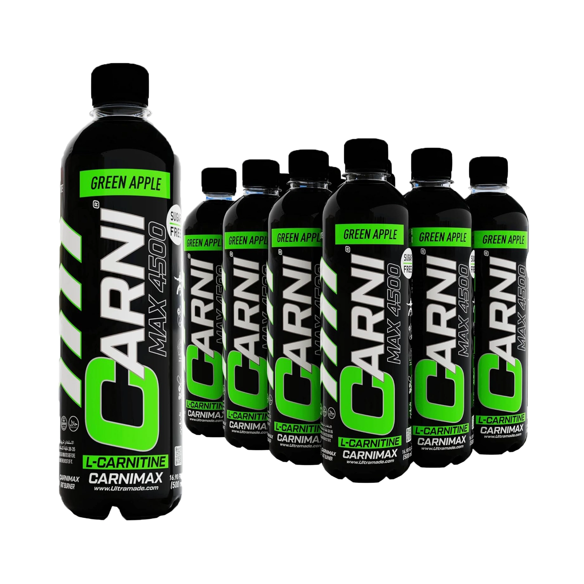 Carnimax L-Carnitine – Green Apple – 0g Sugar, 4500mg L-Carnitine - Ultramade