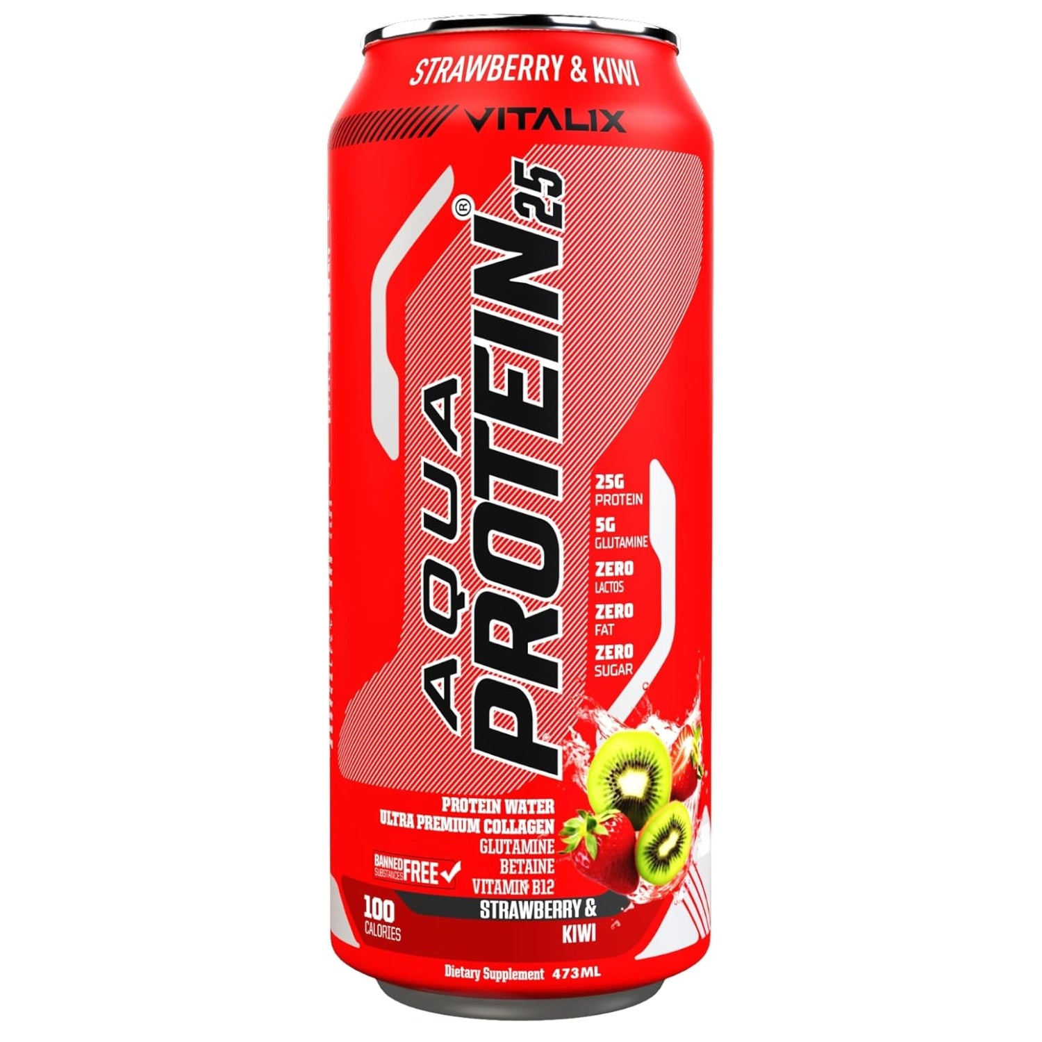 VITALIX Aqua Protein 25 Protein Water - Strawberry & Kiwi - Ultramade