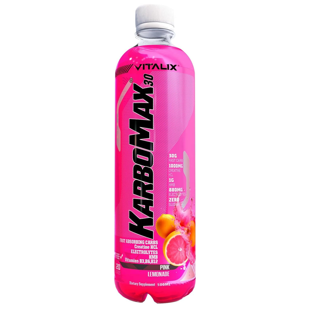 KarboMax 30 - Pink Lemonade | Weight Gain Drink | Fast Carb with 30g Carbs - Ultramade