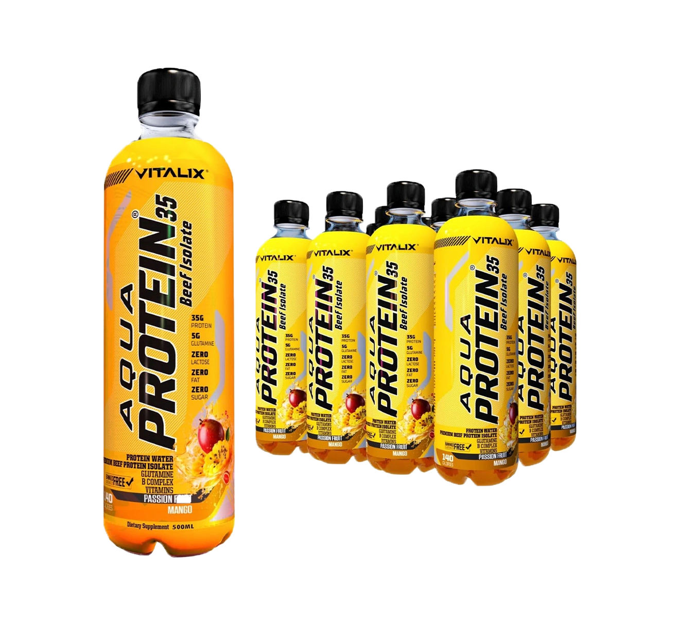 Aqua Protein 35  Premium Beef Protein Isolate - Mango Passion Fruit