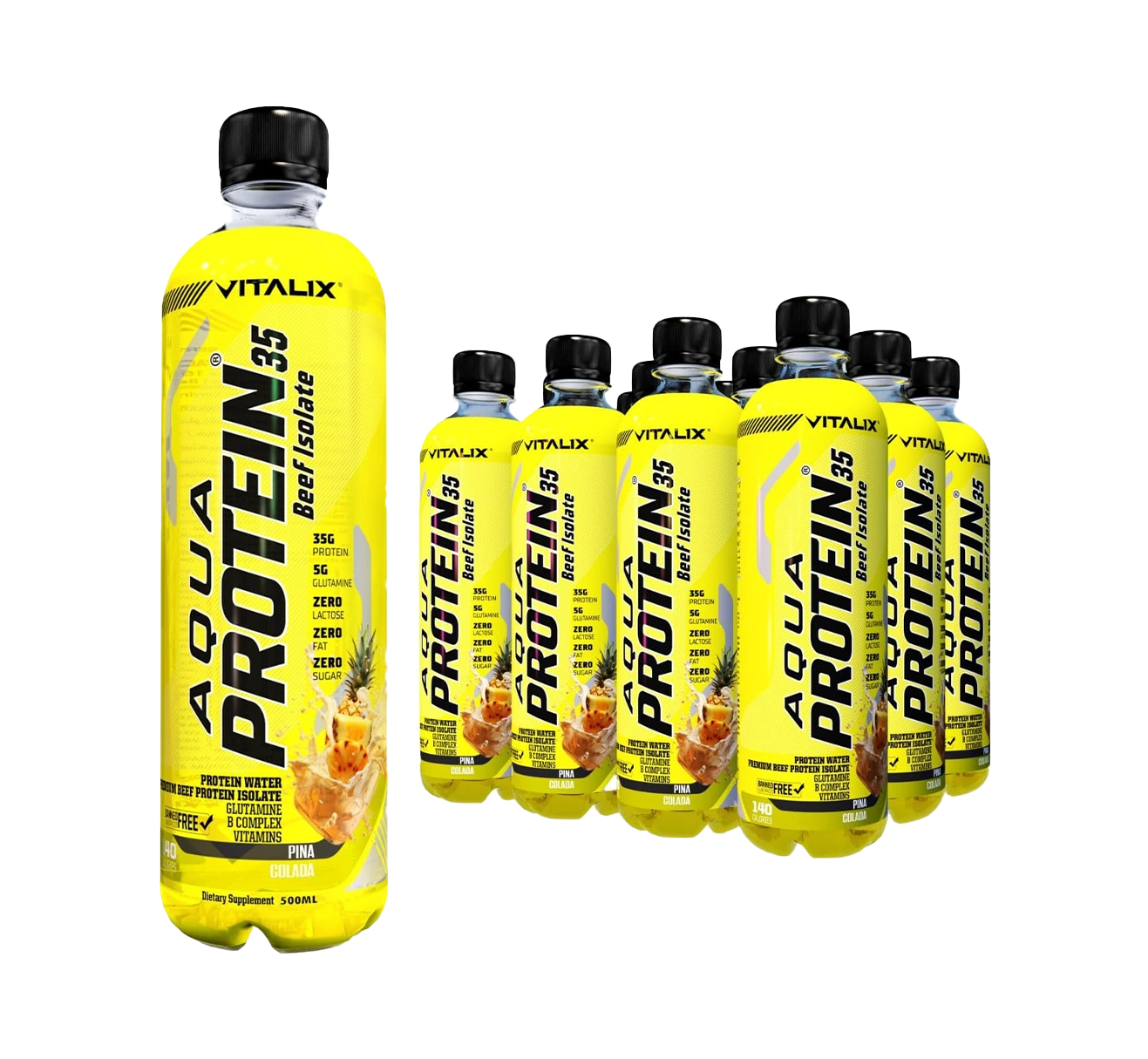 Aqua Protein 35  Premium Beef Protein Isolate - Pina Colada