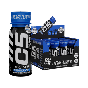 C5 PUMP Shot Pre-Workout, Caffeine-Free (Pack of 12)