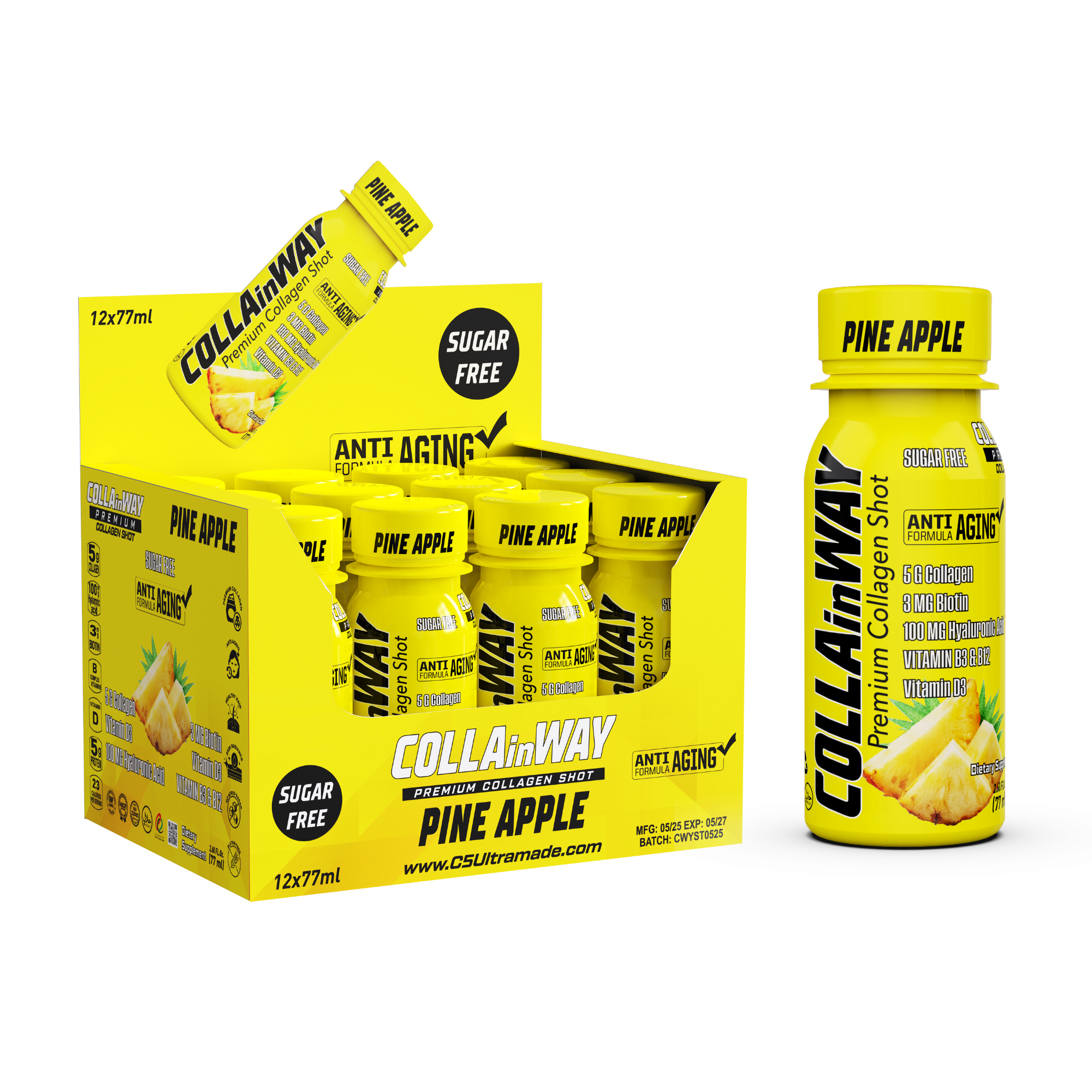 COLLAinWAY Premium Collagen Shot - Pina Colada – 5000mg